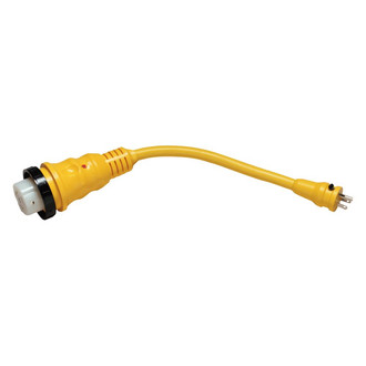 ParkPower® - 12" Dogbone Power Adapter (15A Straight Male x 50A Locking Female)