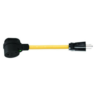 ParkPower® - Weekender™ 12" Dogbone Power Adapter (15A Straight Male x 30A Locking Female)