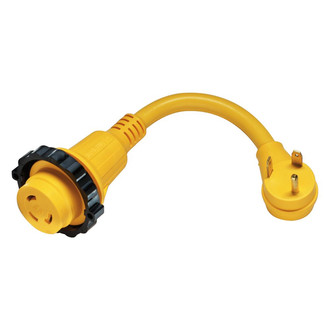 ParkPower® - 12" Dogbone Power Adapter (30A Straight Male x 30A Locking Female)