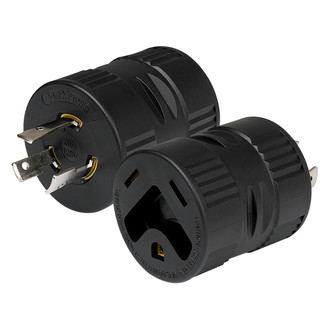 ParkPower® - Round Power Cord Adapter (20A Locking Male x 30A Locking Female)