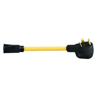 ParkPower® - Weekender™ 12" Dogbone Power Adapter with Standard Grip (30A Straight Male x 15A Locking Female)