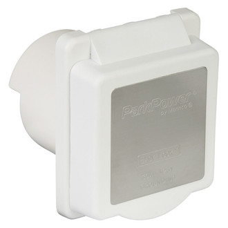 ParkPower® - 30A Locking Square Outdoor Power Inlet with Stainless Steel Trim