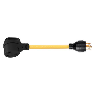 ParkPower® - Weekender™ 12" Dogbone Power Adapter with Standard Grip (30A Straight Male x 30A Locking Female)