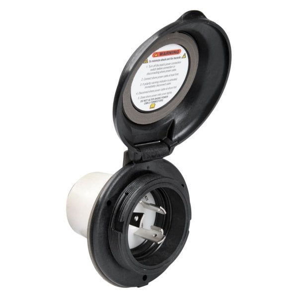 ParkPower Stainless Steel Power Inlet, 125V, 30A, 303SSEL-BRV