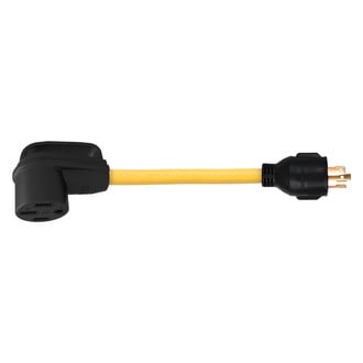 ParkPower® 3050GPA - 12" Dogbone Power Adapter with Handle Grip (30A Locking Male x 50A Locking Female)