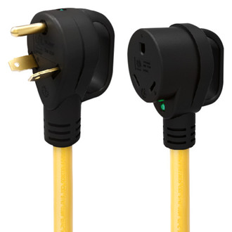 ParkPower® - Weekender™ 50' Extension Power Cord with Handle Grip (30A Straight Male x 30A Locking Female)