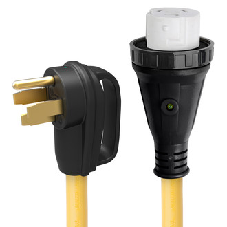 ParkPower® - 36' Extension Power Cord with Handle Grip (50A Straight Male x 50A Locking Female)