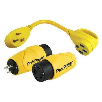 ParkPower® - Go Anywhere™ Power Conversion Kit with Handle Grip (30A Male x 15A Male x 50A Female)