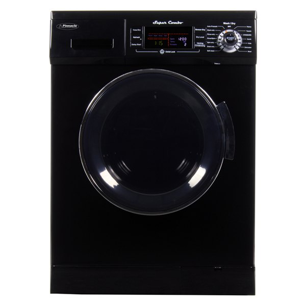 Pinnacle Appliances® - Super Combo™ Compact Super Combo™ Freestanding Black RV Washer and Dryer with Color LED Control Display RV Washer and Dryer