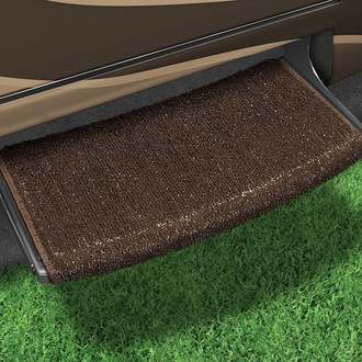 Prest-O-Fit® - Espresso 22"W Turf Wrap Around Curved Entry Step Rug