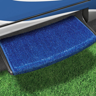 Prest-O-Fit® - Imperial Blue 22"W Turf Wrap Around Curved Entry Step Rug