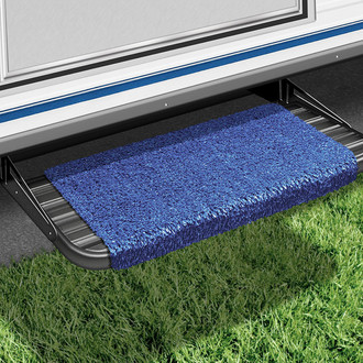 Prest-O-Fit® - Imperial Blue 18"W Turf Wrap Around Straight Entry Step Rug