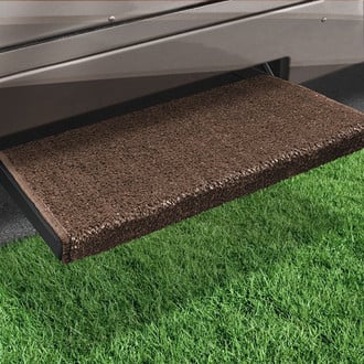 Prest-O-Fit® - Jumbo™ Espresso 23"W Turf Wrap Around Straight Entry Step Rug