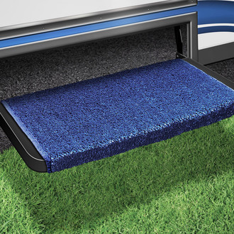 Prest-O-Fit® - Plus™ Imperial Blue 20"W Turf Wrap Around Straight Entry Step Rug