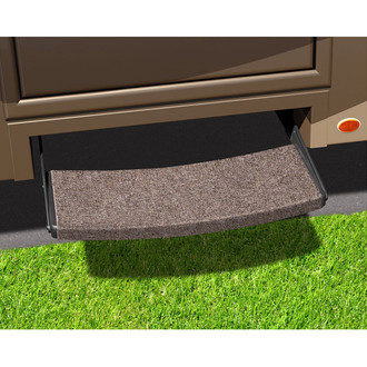 Prest-O-Fit® - Outrigger™ Walnut Brown 22"W Micro-Ribbed Carpet Wrap Around Universal Entry Step Rug