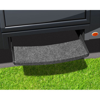 Prest-O-Fit® - Outrigger™ Castle Gray 22"W Micro-Ribbed Carpet Wrap Around Universal Entry Step Rug