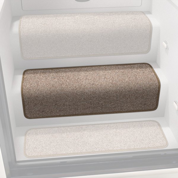 Prest-O-Fit® - Huggers™ Carpet Sandstone Attachable Stair Step Rugs