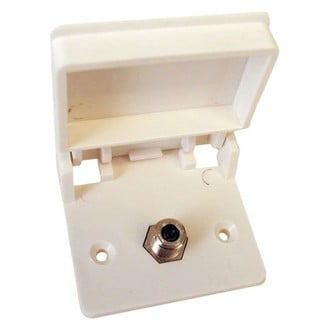Prime Products® 08-6201 - White Single TV Wall Plate