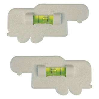 Prime Products® - White Decorative 5Th Wheel Style Bubble Line Levels