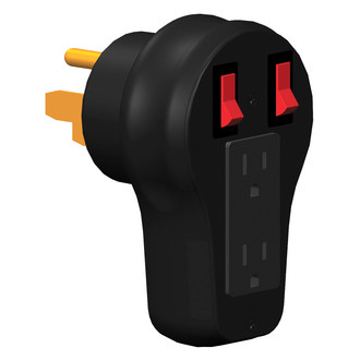 Progressive Industries® - Power Cord Adapter with Handle Grip (50A Male x 15A Female)