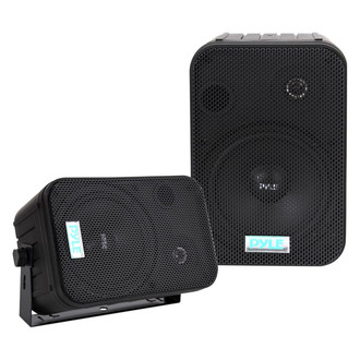 Pyle® - Black 6.5" 250/500 W Indoor/Outdoor Waterproof Speakers