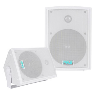 Pyle® - White 6.5" 150/350 W Indoor/Outdoor Waterproof Speakers