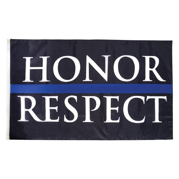 Rothco® - Honor & Respect 36" x 60" Polyester "Thin Blue Line" Flag