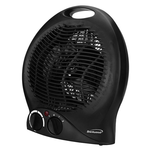 Brentwood Appliances® H-F301BK - Black 120V AC 1 Speed 1500 Watt Heater/Fan  - CAMPERiD.com