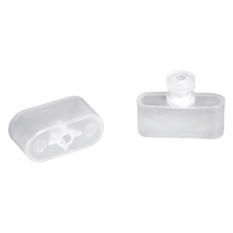 RV Designer® - White Plastic Mini Blind Rail End Set
