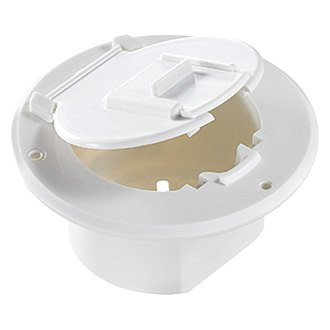 RV Designer® - Basic 4.3"D Polar White Round Electric Cable Hatch