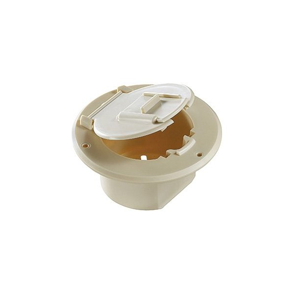 RV Designer® - Basic 4.3"D Colonial White Round Electric Cable Hatch