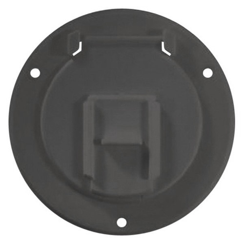 thumbnail image 2 of B&B RV Black Electric Power Cord Cable Hatch Round Door For Camper Trailer - 541 B3 2 of 5