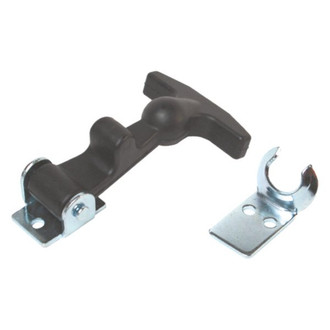 RV Designer® - Black Rubber Hood Latch with Bracket