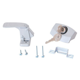 RV Designer® - Silver Brass Locking Door Latch with Keys