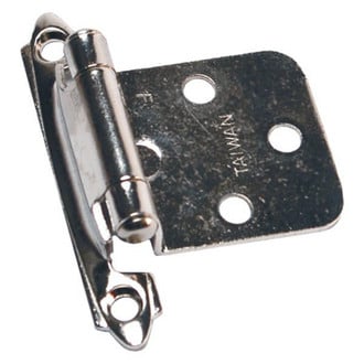 RV Designer® - Nickel Self-Closing Flush Mount Cabinet Door Hinges
