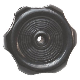 RV Designer® - 1" Plastic Black Round Shaft Knob for Hinged Windows