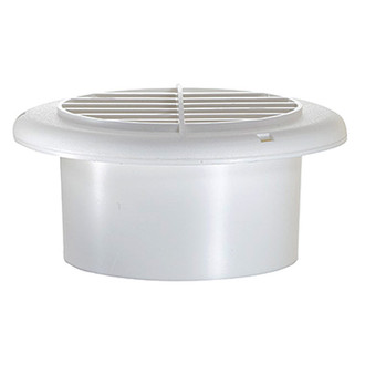 RV Designer® - 4" White Duct Vent with Damper
