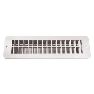 RV Designer® - 3.5" x 12" White Plastic Dampered Floor Register
