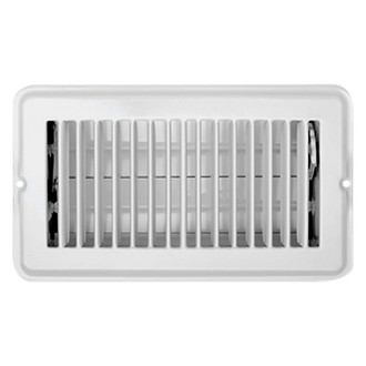 RV Designer® - 4" x 8" White Metal Dampered Floor Register