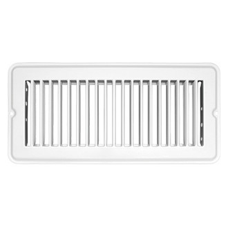RV Designer® - 4" x 10" White Metal Undampered Floor Register
