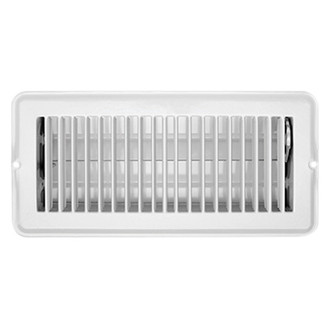 RV Designer® - 4" x 10" White Metal Dampered Floor Register