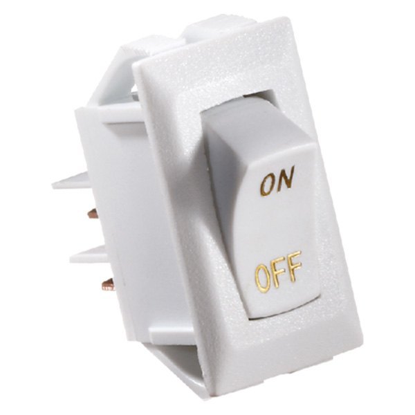 RV Designer® - Single SPST On/Off Labled White Multi Purpose Switch