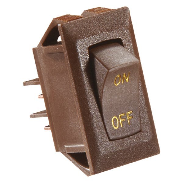 RV Designer® - Single SPST On/Off Labled Brown Multi Purpose Switch