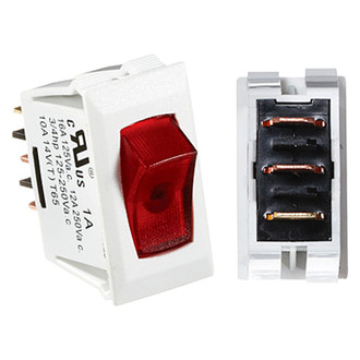 RV Designer® - Single White Rectangular Face Plate for Multi Purpose Switches