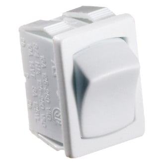 RV Designer® - Single SPST On/Off Rectangular White Mini Multi Purpose Switch