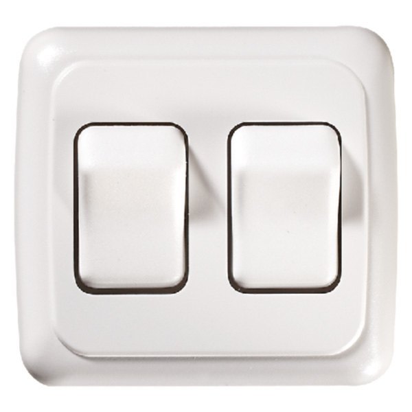 RV Designer® - Double SPST On/Off White Lighting Switch
