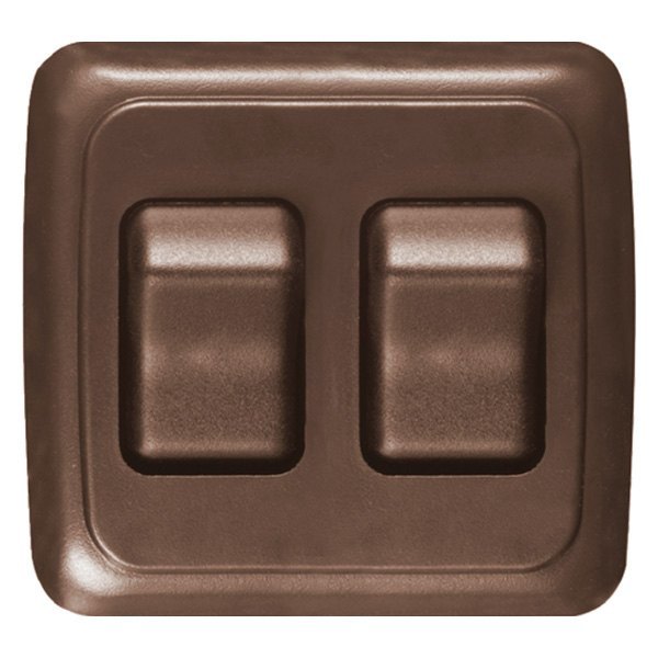 RV Designer® - Double SPST On/Off Brown Lighting Switch