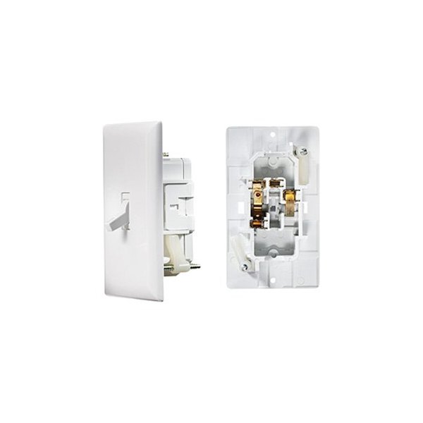 RV Designer® - AC Self Contained™ Single SPST On/Off White Wall Lighting Switch