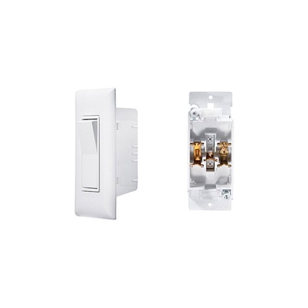 RV Designer® - AC Self Contained™ Single SPST On/Off White Lighting Switch