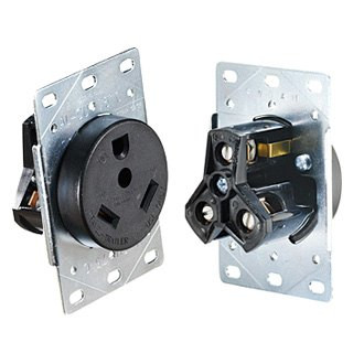 RV Designer® - 30A Straight Rectangular Outdoor Power Inlet